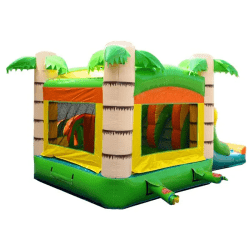 inflatable bounce house with slide kids dual lane tropical image5 1 Kids Tropical Bounce House (Dry Only)