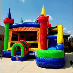 modular modern rainbow inflatable water slide bounce house combo w 1 Modern Rainbow (Wet/Dry)