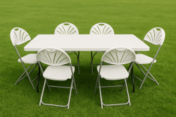 Tables & Chairs Package ( 1 Qty. 6' Table 6 Qty. Chairs )